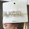 Haarschmuck Frauen Kristall Buchstabe DAMN FEELINGS Bobby Pins Brief Haarnadel Strass Bobby Pin Haarspange